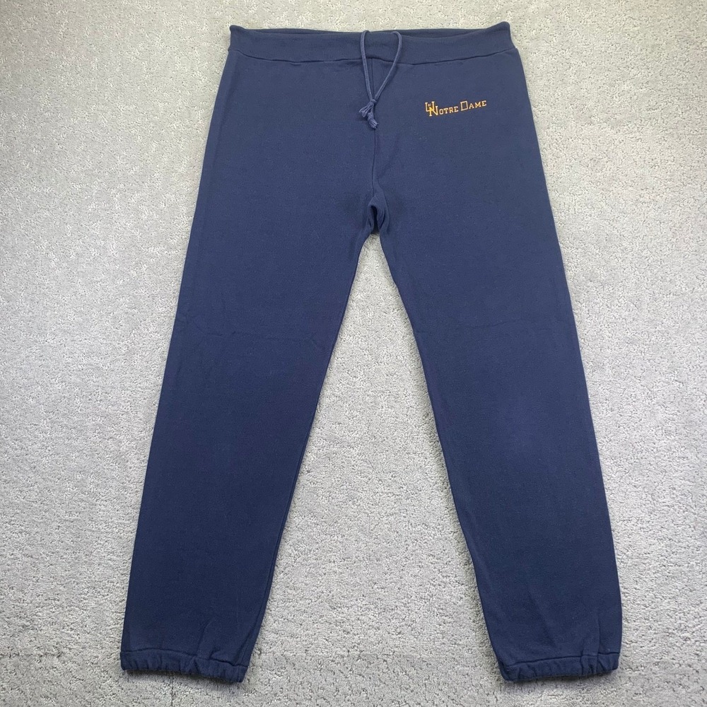 Vintage Champion Notre Dame Sweatpants‎ Size M Navy Fighting Irish Jogger 80s